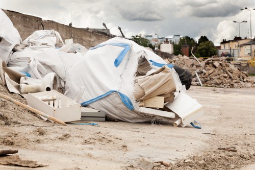 Recycling process at a Finchley waste management facility